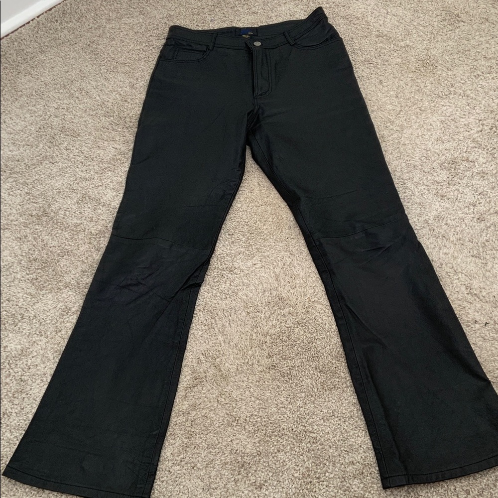 Leather Black Women's Jeans
